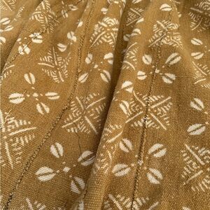 Vintage African Mudcloth Mustard Yellow 59” L x 43” W Textile | No. 148
